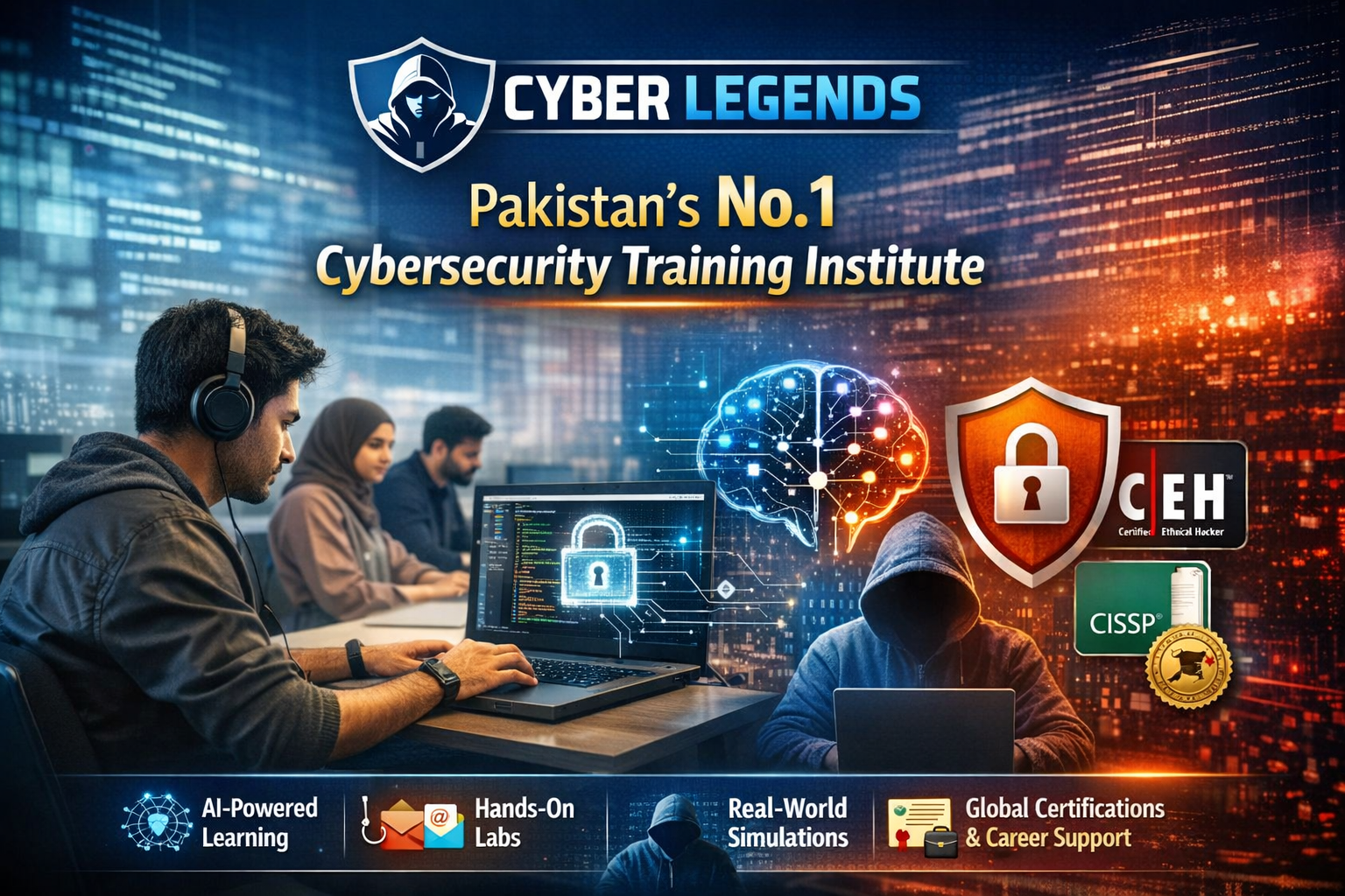 Cyber Legends: Pakistan’s No#1 Cyber Security Training Institute for AI Based Ethical Hacking & Real World Attack Simulations